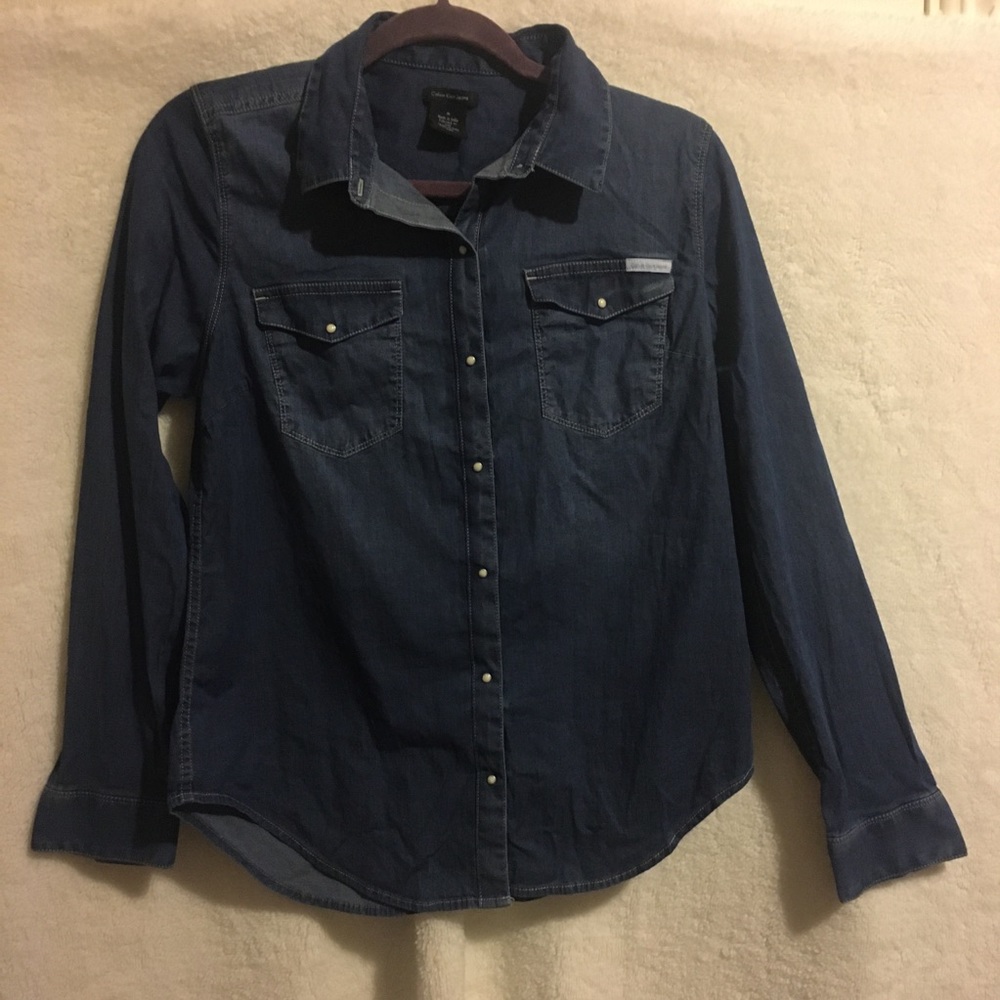 Calvin Klein jean button up